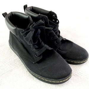 Dr. Martens Maelly Black Canvas Boots w/ Padded Ankle UK6 EU39 US8